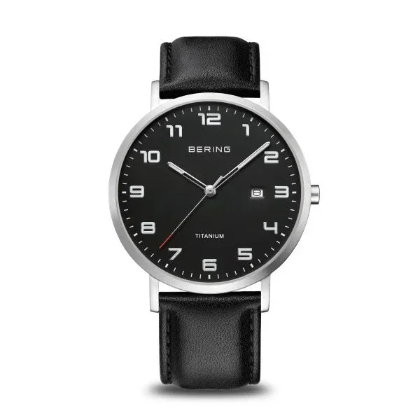 Bering Men’s Titanium Black Dial Watch