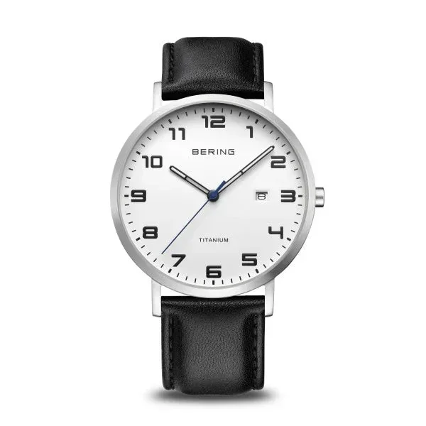 Bering Men’s Titanium White Dial Watch
