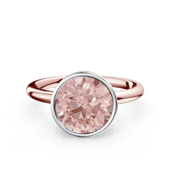 Bezel Pink Diamond Ring