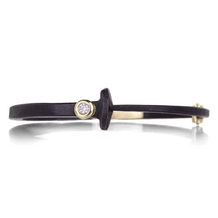 Bezel Set 0.15ct Diamond Nail Bracelet