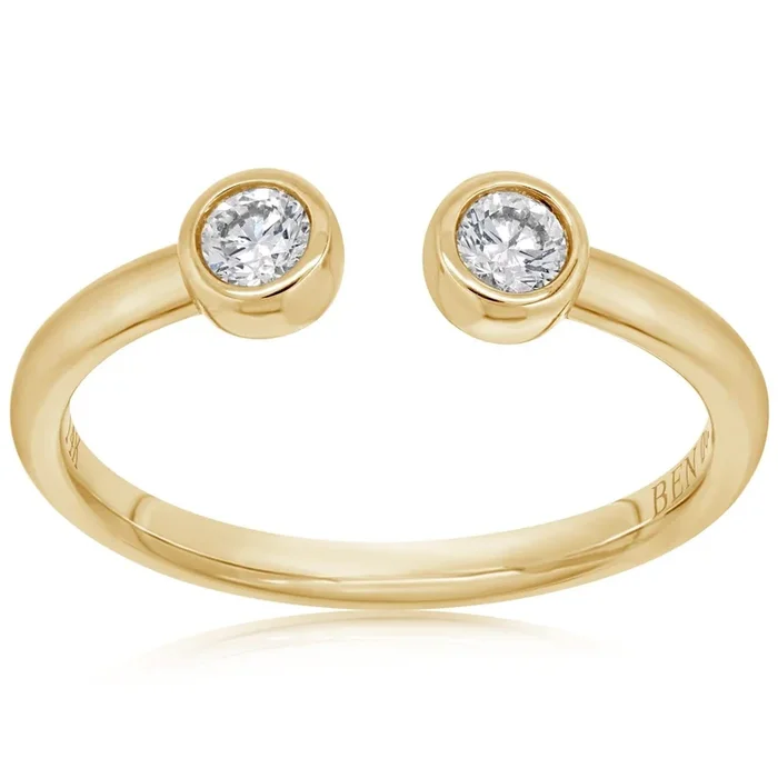 Bezel Set Diamond Open Band