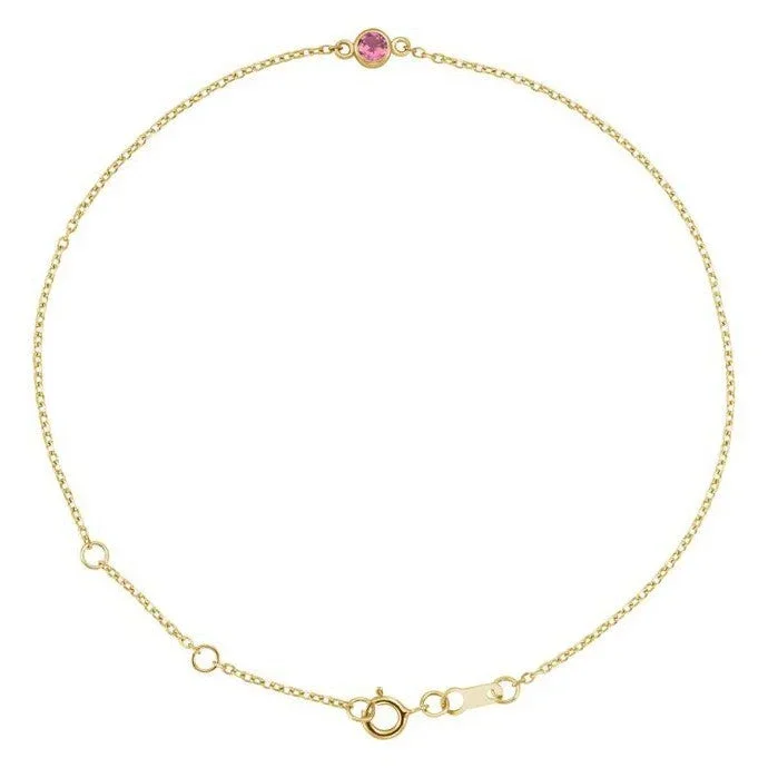 Bezel-Set Tourmaline Bracelet