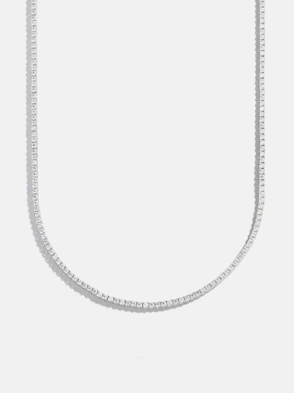 Billie Sterling Silver Tennis Necklace – Sterling Silver