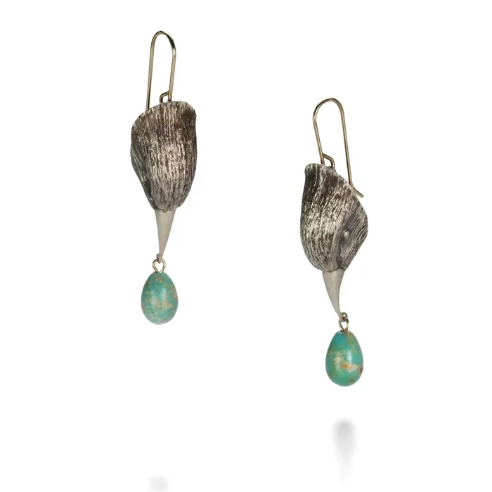 Bird Head with Turquoise Earrings