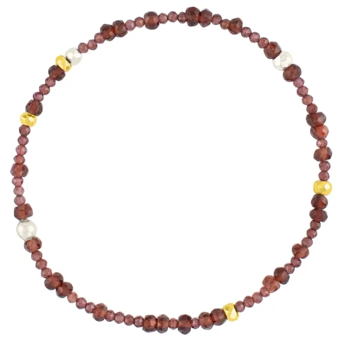 Birthstone Pyrite’s Booty Bracelet – January / Garnet