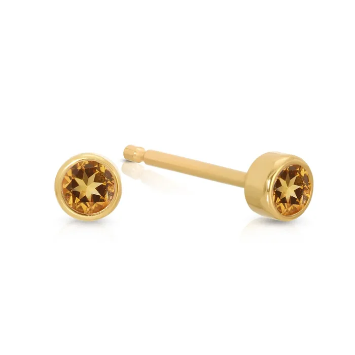 Birthstone Stud – Citrine (November)