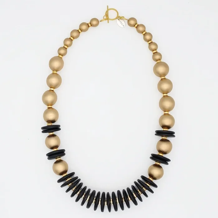 Black and Gold Amaris Necklace