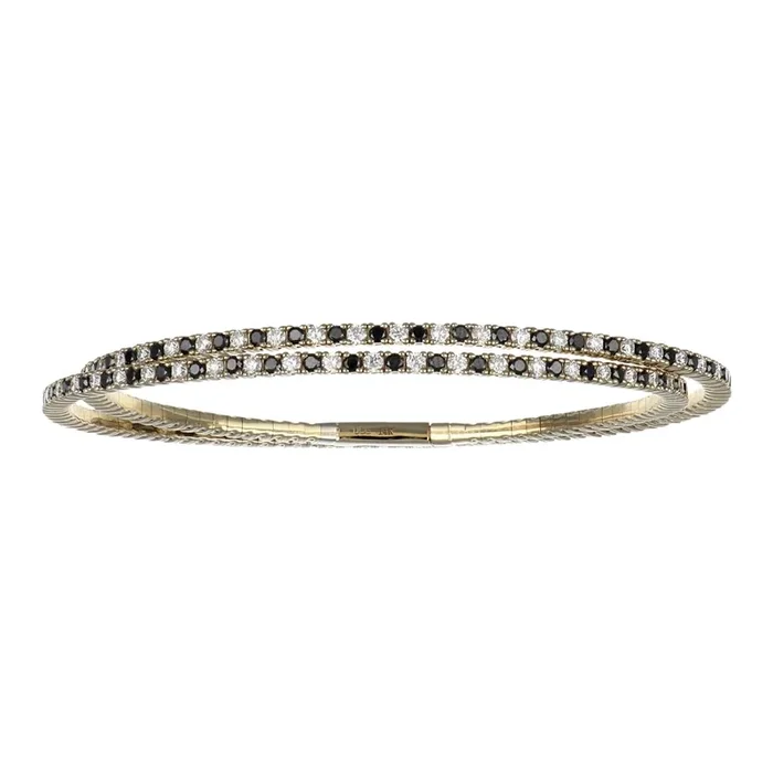 Black Diamond Flexi Bangle (Black Diamond 2.26 cts. White Diamond 2.36 cts.)