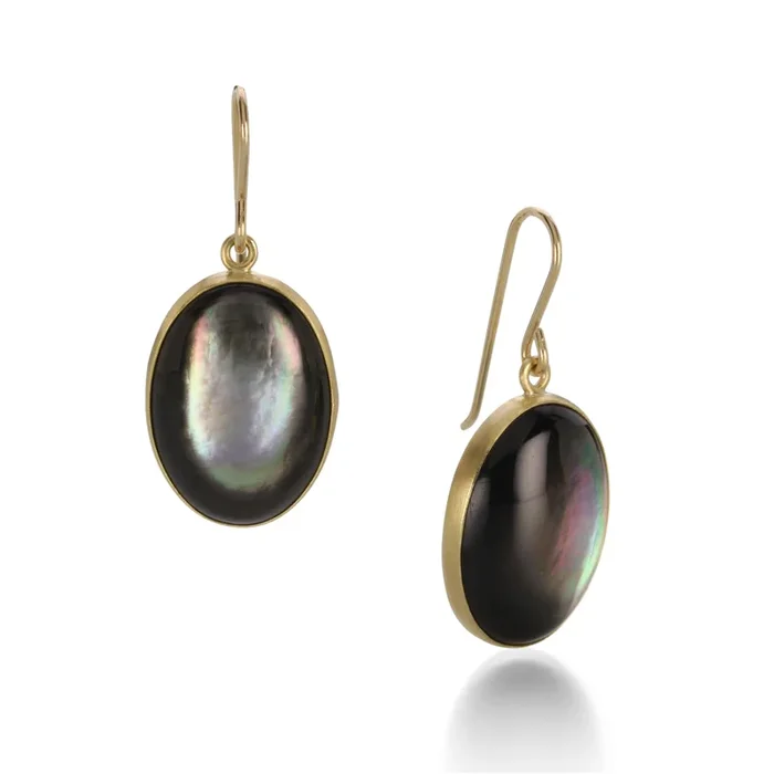 Black Mother of Pearl Earrings
