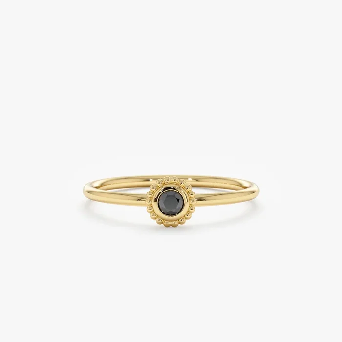 Black Onyx Art Deco Ring, Winnie