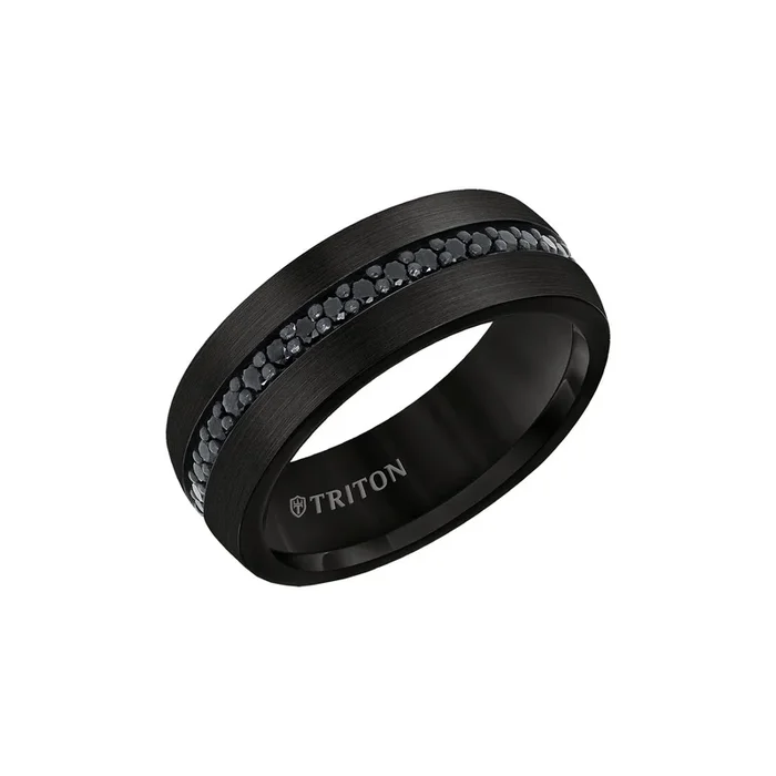 Black Sapphire Tungsten Band