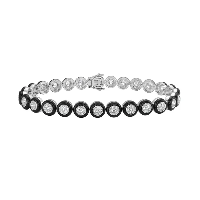 Black Velvet Tennis Bracelet