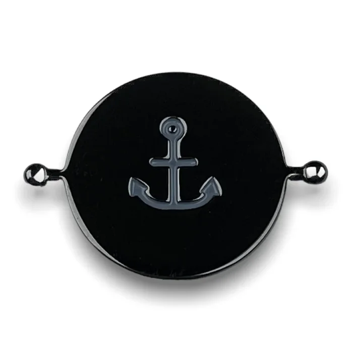 Black Wave & Anchor Symbol Element