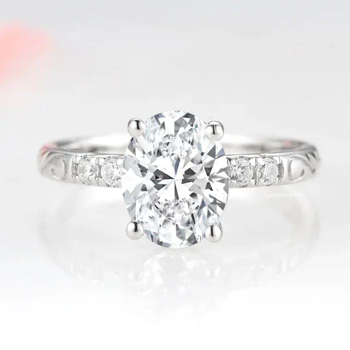 Bliss Lab-Grown Diamond Engagement Ring- 14K White Gold (IGI Certified)