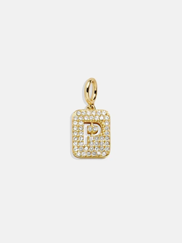 Block Pavé Initial Cluster Charm – P