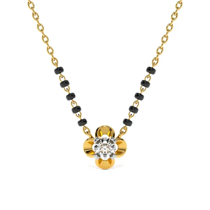 Bloomcore Petal 9KT Gold Lab Grown Diamond Mangalsutra