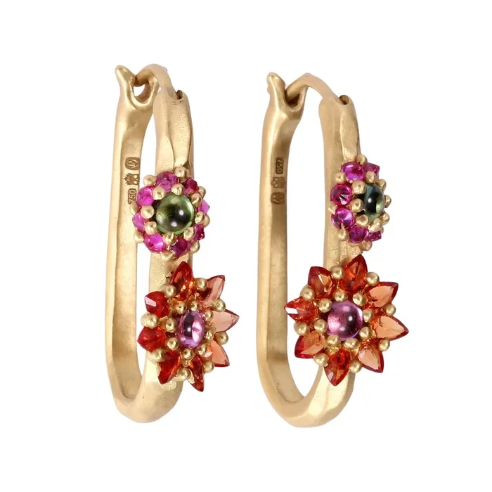 Blossom Crush Oval Daisy Earrings