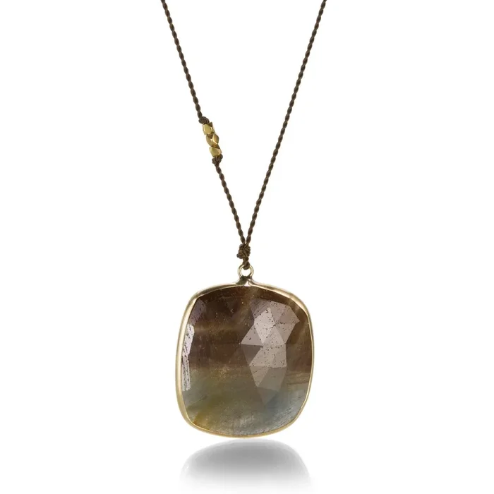 Blue-Brown Sapphire Pendant