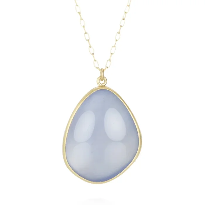 Blue Chalcedony Pendant Necklace