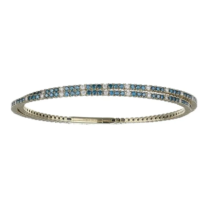 Blue Diamond Flexi Bangle (Blue Diamond 2.48 cts. White Diamond 0.69 cts.)