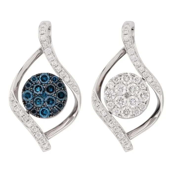 Blue Diamond Pendant (Blue Diamond 0.45 cts. White Diamond 0.6 cts.)