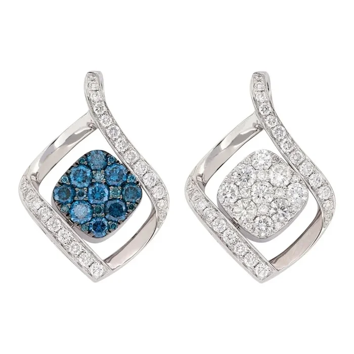 Blue Diamond Pendant (Blue Diamond 0.65 cts. White Diamond 0.84 cts.)