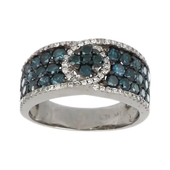 Blue Diamond Ring (Blue Diamond .44 cts. White Diamond .26 cts,