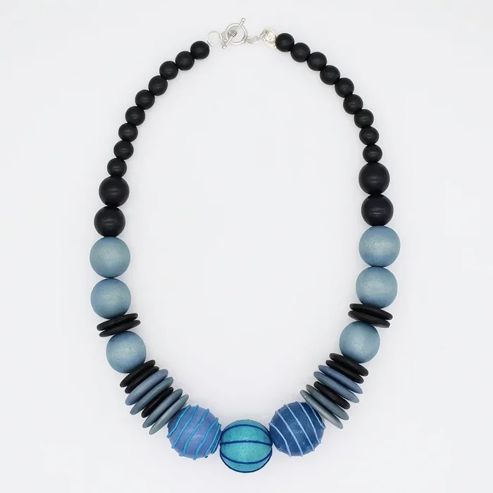 Blue Elowen Bead Necklace