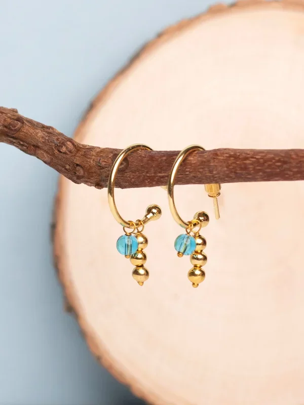 Blue Glass Earring