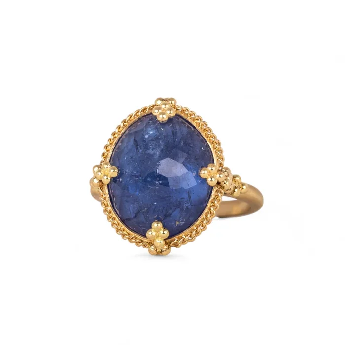 Blue Ink Tanzanite Ring