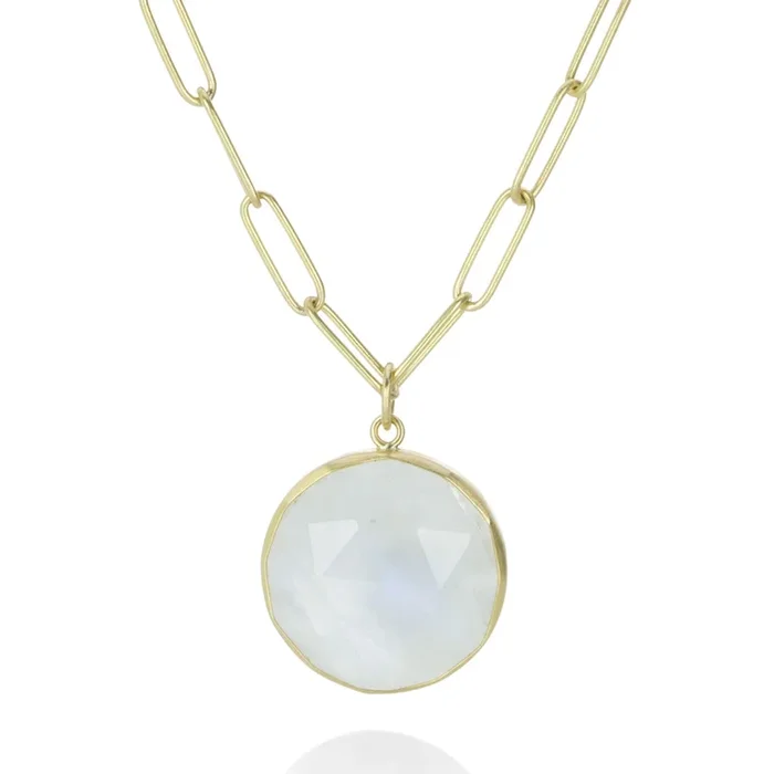 Blue Moonstone Rose Cut Pendant (Pendant Only)