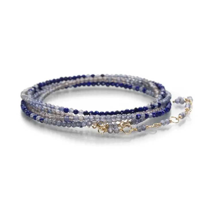 Blue Ombre Wrap Bracelet