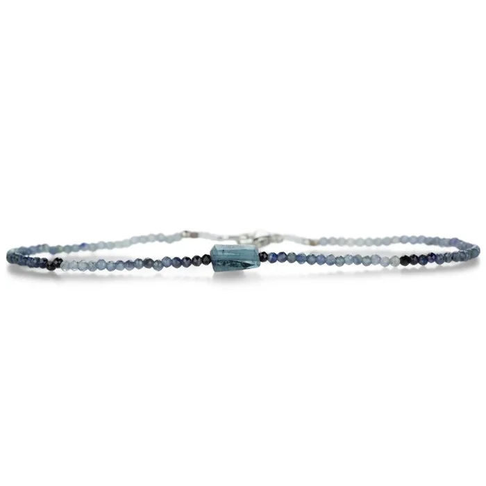 Blue Sapphire and Tourmaline Bracelet