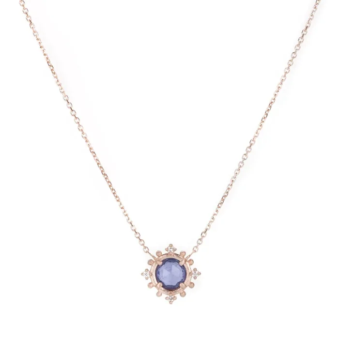Blue Sapphire Burst Necklace