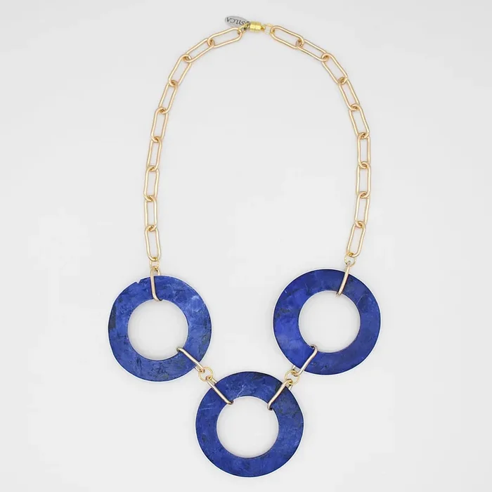 Blue Shell Greta Chain Necklace