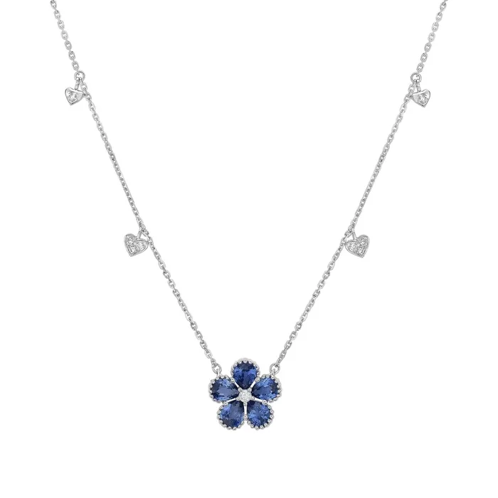 Bluebell Blue Sapphire Pendant Necklace