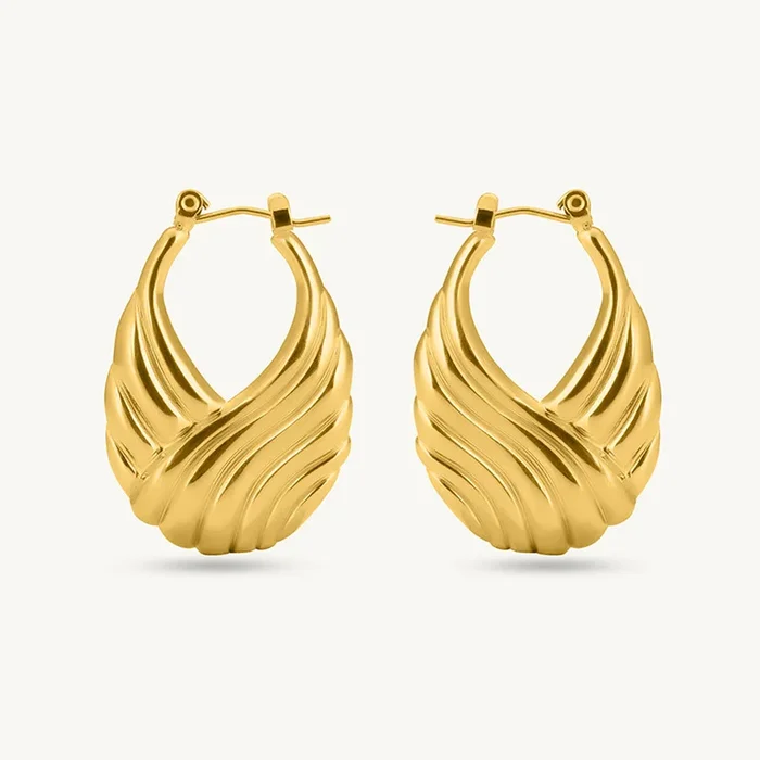 Boho Swirl Hoop Earring