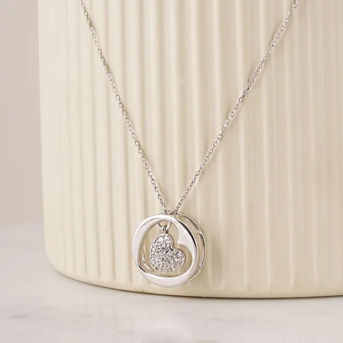 Bonded Heart Silver Pendant