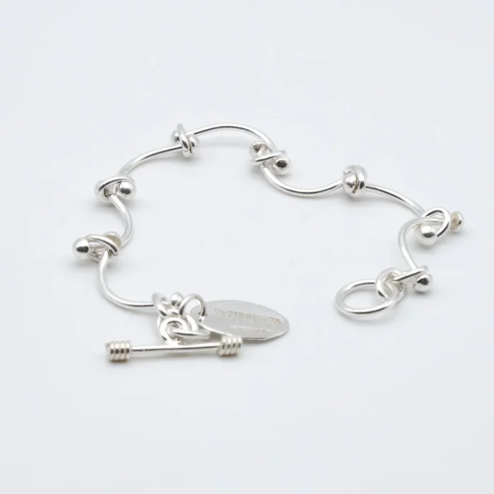 Bone Design Sterling Silver Bracelet