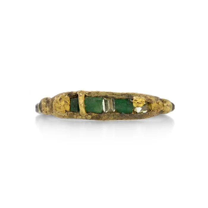 Brazilian Emerald and Diamond Ring
