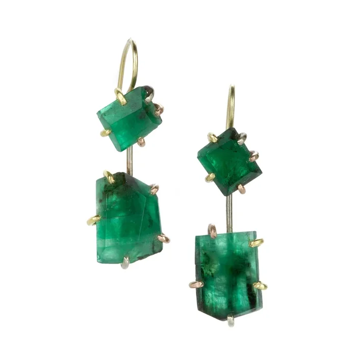 Brazilian Emerald Day to Night Earrings