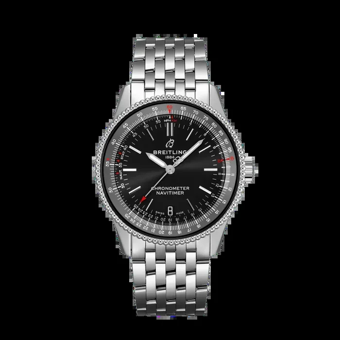 Breitling Navitimer 38MM in Stainless Steel with Black Dial