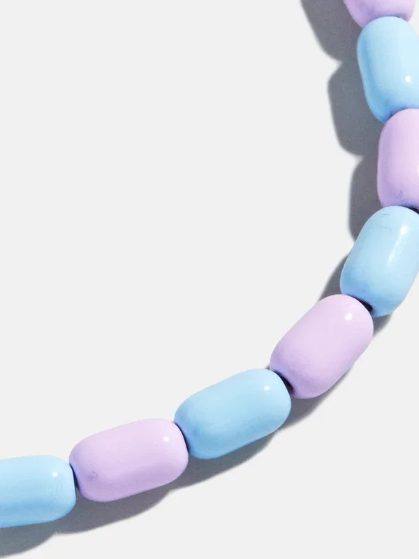 Brighten Up Enamel Beaded Bracelet – Cotton Candy