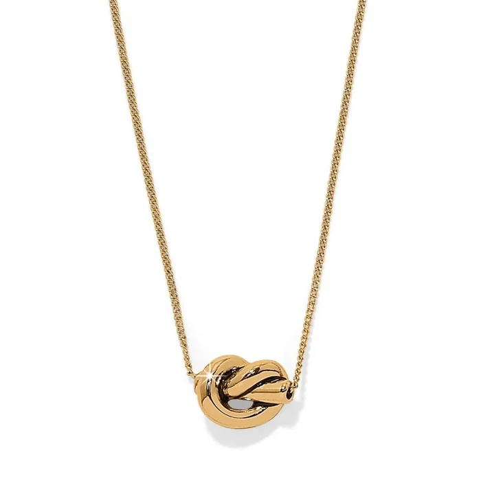 Brighton Gold Interlok Single Knot Mini Necklace