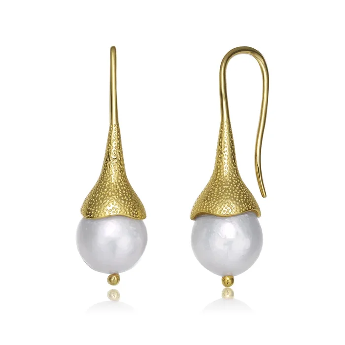 Brigitte Nest Pearl Hook Earrings