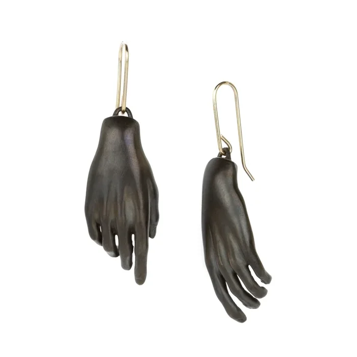 Bronze Hand Drop Earrings