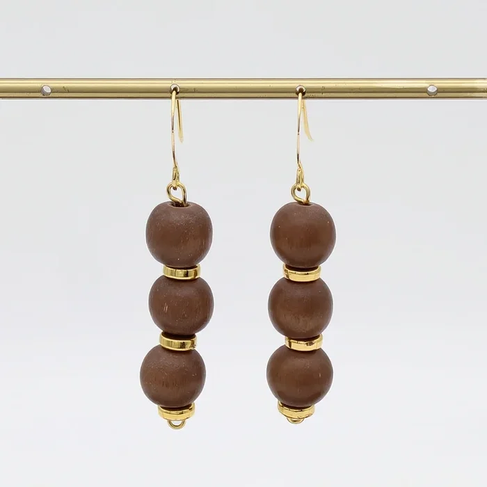 Brown Cascade Earrings