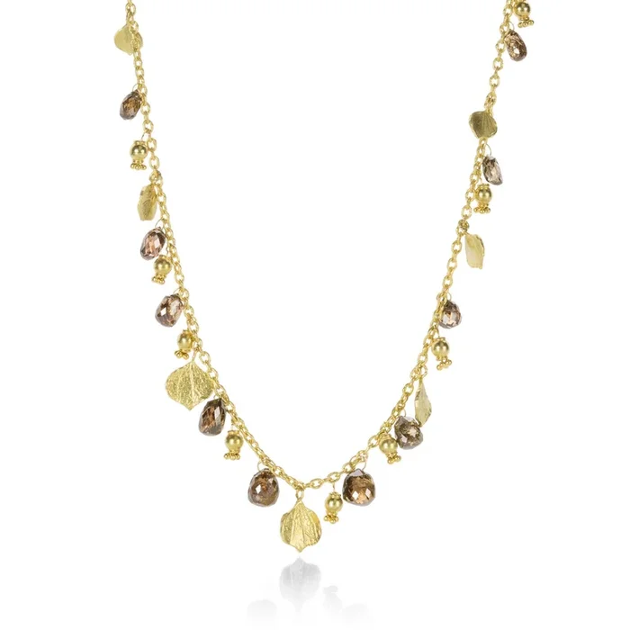 Brown Diamond Briolette Necklace
