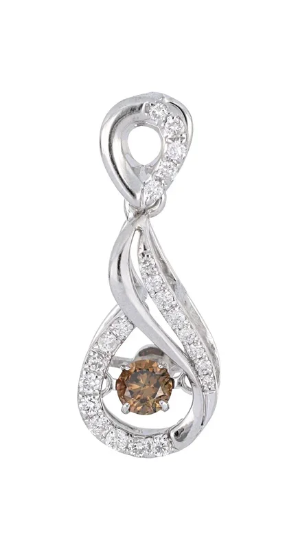 Brown Diamond Ladies Pendant (Brown Diamond 0.12 cts. White Diamond 0.11 cts.)