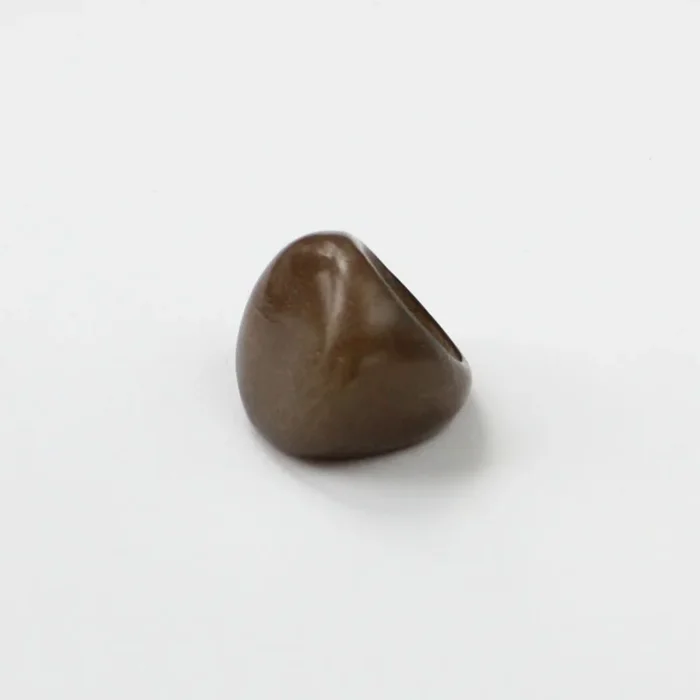 Brown Resin Statement Ring